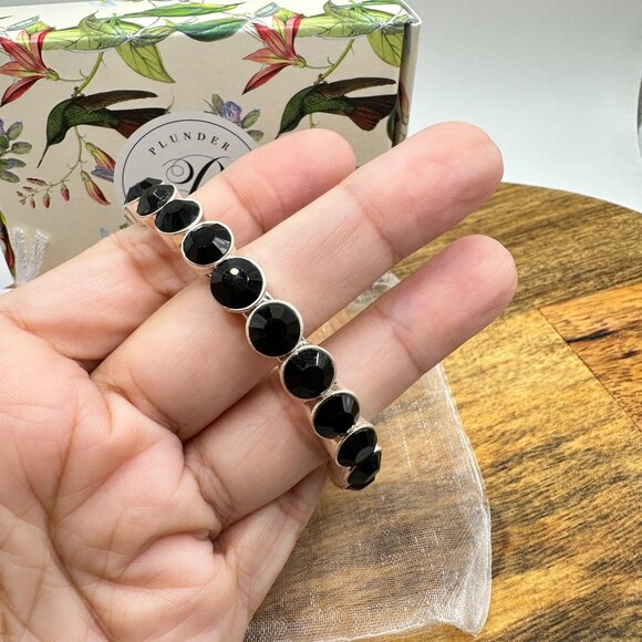 Plunder Design Essie Bracelet With Black Gemstones & Silver Accents - Picture 4 of 8